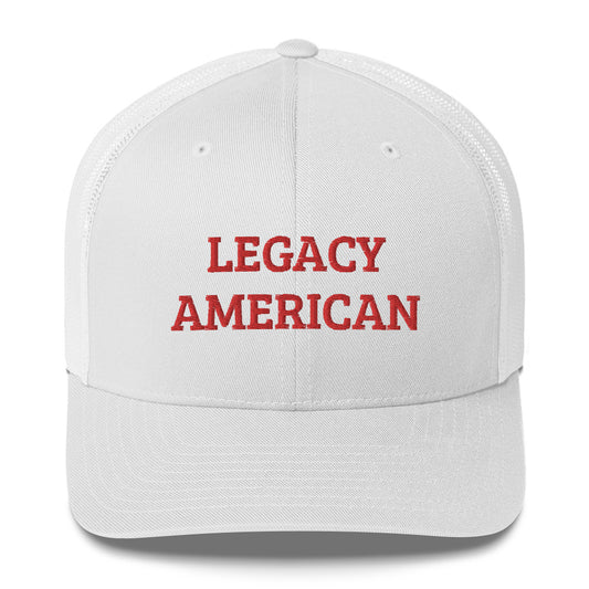 Legacy American White Trucker Cap